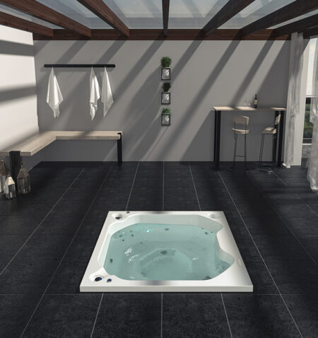 HIDROMASAJE SANTORINI EMPOTRAR 180X180