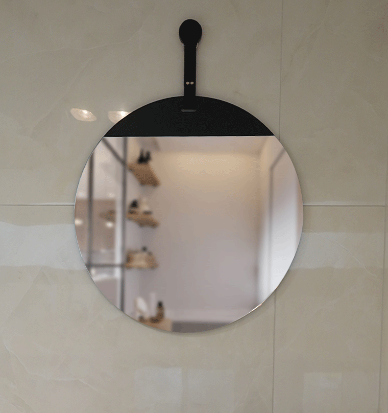 ESPEJO 60CM CRESCENT NEGRO