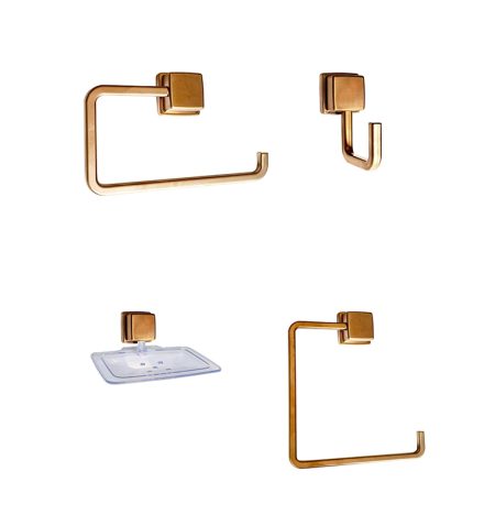 SET ACCESORIOS 4PZ SQUADRA-B ORO ROSA