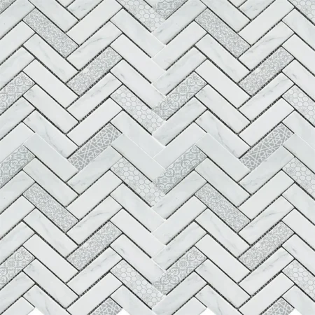 MOS ATELIER CHEVRON 28*32,5 BLANCO